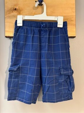 Tea Collection Navy Windowpane Cargo Shorts